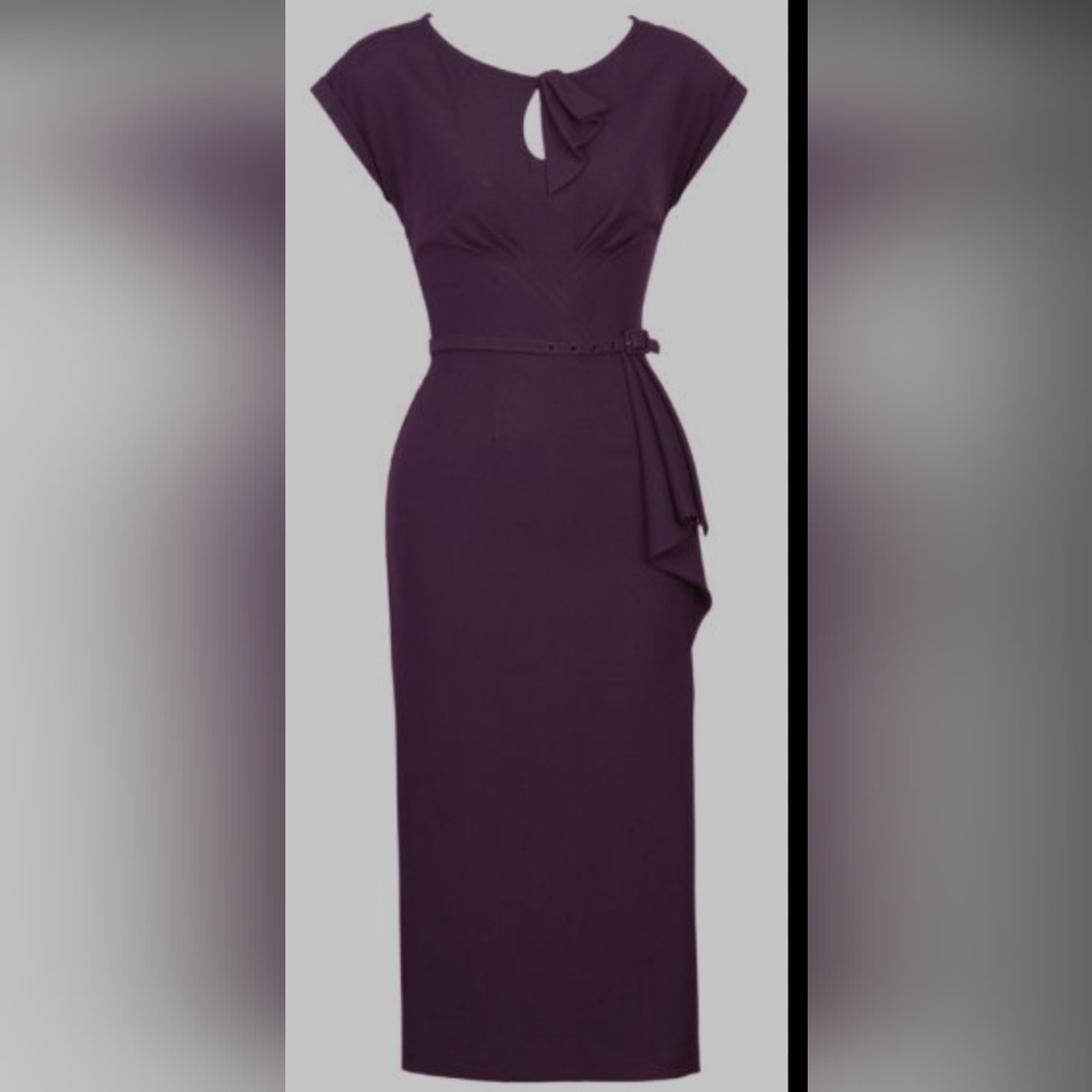 Stop Staring Purple Strapless Cocktail Dress